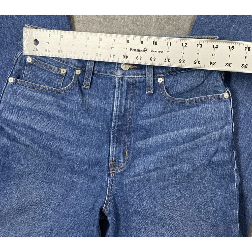 Madewell Jeans Womens 29 Blue The Perfect Vintage Straight Jean Raw Hem - Picture 3 of 14